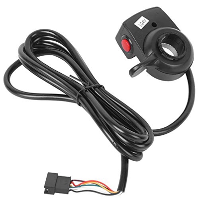 Uxsiya Puño de acelerador de pulgar, de plástico de alta resistencia, fácil de instalar, con clip para bicicletas eléctricas.