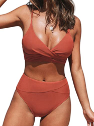 CUPSHE Mujer Traje De Baño Push up Sujetador Acolchado Bikini Rojo M características