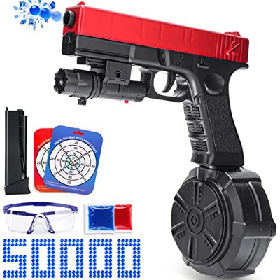Gel Ball Blaster Jm-x2, Splatter Ball Blaster automático para niños Adultos, Splat Ball Blasters Electric 50000 Water Beads, Splatterball Toy Gift par