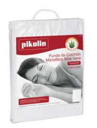 Funda de colchón microfibra 100% poliéster con acabado transpirable de Aloe Vera, 135cm. PIKOLIN en oferta