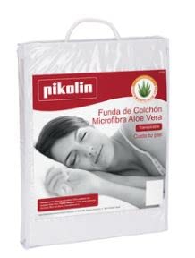 Funda de colchón microfibra 100% poliéster con acabado transpirable de Aloe Vera, 135cm. PIKOLIN
