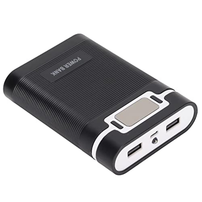 Estuche Exterior para Cargador de Batería, DIY Mobile 18650 Cargador de Batería Banco de Energía con Pantalla LCD, Kit de Estuche de Energía Móvil de 