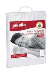 Funda de colchón microfibra 100% poliéster con acabado transpirable de Aloe Vera, 90cm. PIKOLIN en oferta