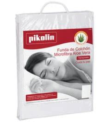 Funda de colchón microfibra 100% poliéster con acabado transpirable de Aloe Vera, 150cm. PIKOLIN. en oferta