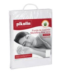 Funda de colchón microfibra 100% poliéster con acabado transpirable de Aloe Vera, 105cm. PIKOLIN precio