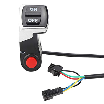 Uxsiya Interruptor de manillar de motocicleta, práctico control de claxon de faros, botón de bicicleta eléctrico, fácil de usar, eficaz para la repara