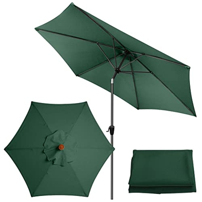 Roadtime Toldo de repuesto para sombrilla de 9.8 pies, paño de repuesto universal para sombrilla de jardín, patio, playa, piscina, mesa de mercado (3 