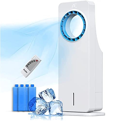 Air acondicionador portátil, seguro sin aeródromos de enfriamiento ventilador Ventilador aire 3 niveles, temporizador 12 am, Evaporation Conditioner e