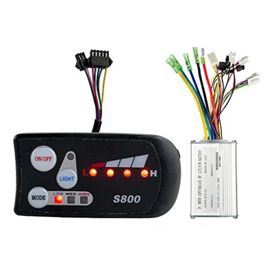 wueiooskj Indicador LED para bicicleta eléctrica, juego de controlador de velocidad del Motor de , botón impermeable, reemplazo de bicicleta para pati