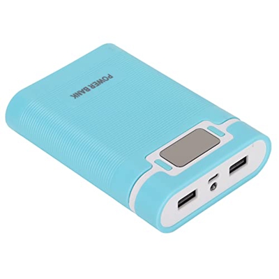 Garsent Estuche Exterior para Cargador de Batería, DIY Mobile 18650 Cargador de Batería Banco de Energía con Pantalla LCD, Kit de Estuche de Energía M