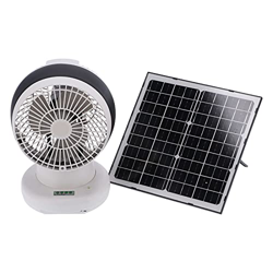 FUWE Ventilador Solar, Ventilador de Panel Solar con Cabezal Móvil de bajo Nivel de Ruido para Pescar para Salidas para Cocinas características