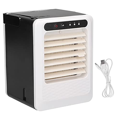 FUWE Aire Acondicionado Portátil, Enfriador de Aire, Mini Aire Acondicionado, Ventilador de Escritorio, Ventilador de Aire Acondicionado USB, 3 Veloci