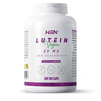 Luteína 40 MG con Zeaxantina de HSN | 240 Cápsulas Vegetales 7600 MG Flor de Caléndula por Dosis Diaria | Extracto 20x Veces Más Concentrado | No-GMO,