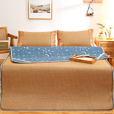 Mr.LQ Colchoneta De Verano E Invierno De Doble Uso, Colchoneta De Ratán, Colchón Plegable De Seda De Hielo Plegable para Dormitorio De Estudiantes De 