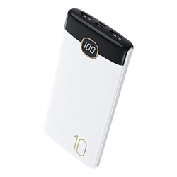 Power Bank 10000mAh Portable Power Power Bank Cargador de batería externa para cargador portátil, compatible con smartphones, tablets y más, color bla características