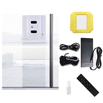 Niczu Limpiador de Ventanas Robótico con Control Remoto Inalámbrico 2.4G, Robot de Limpieza Ventanas Eléctrico, Sistema de Protección contra Fallas En