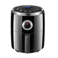 Freidora De Aire Máquina De Papas Fritas Multifunción Sin Combustible Máquina De Papas Fritas Domésticas Freidora Eléctrica De Cristal Líquido (Negro) en oferta