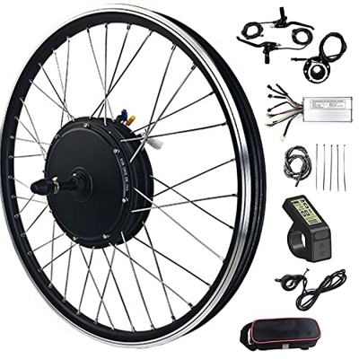 Amick Kit de conversión de Bicicleta eléctrica de 20"/24"/26"/27,5"/28"/29"/700C Rueda Trasera, Kit de Motor de Cubo de Bicicleta eléctrica 48V/1500W 