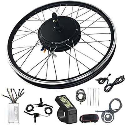 Amick Kit de conversión de Bicicleta eléctrica 48V 1500W Kit de conversión de Bicicleta eléctrica Rueda Delantera Kit de conversión de Motor de Cubo d