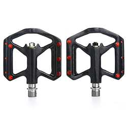 Desconocido Pedales de Bicicleta Peso Ligero 155g Full Carbon Titanium Axis Road Bike Pedales Pedal de Bicicleta Universal (Color : Black, Size : 8.6x precio