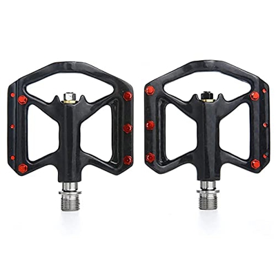Desconocido Pedales de Bicicleta Peso Ligero 155g Full Carbon Titanium Axis Road Bike Pedales Pedal de Bicicleta Universal (Color : Black, Size : 8.6x