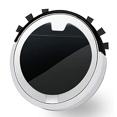 AIJAE Robot aspirador de alta succión, robot aspirador inteligente automático, con control remoto y sensor de caída para alfombras de pelo bajo, suelo