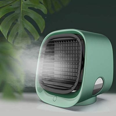 GVFTG Ventilador De Aire Acondicionado De Escritorio Portátil De Humidificación De Mini Enfriador De Aire USB,Verde