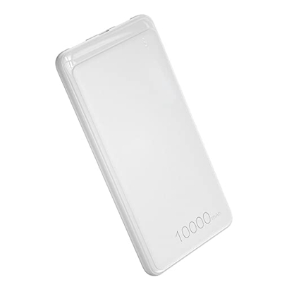 Power Bank 10000mAh Slim USB 10000mAh Batería externa portátil para Smartphone Tablet y más Blanco