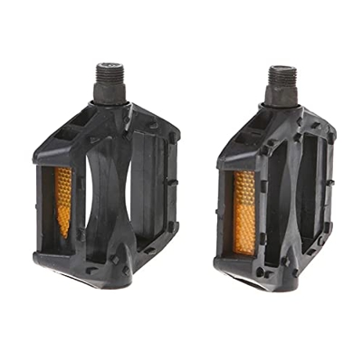 Desconocido Pedales de Bicicleta Pedales de Bicicletas Plastic Cycling Universal Mountain Road Bike Pedal de Bicicleta Universal (Color : Black, Size 