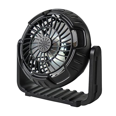 BIOSA Ventilador portátil USB recargable con luz nocturna LED, 5200 mAh, batería recargable, para el hogar, la oficina, viajes y al aire libre