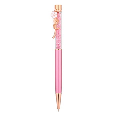 GONOVO Pluma neutral Regalo Bolígrafo Flor Pluma Clip Metal Aprendizaje Suministros de oficina Pluma a base de agua (púrpura)