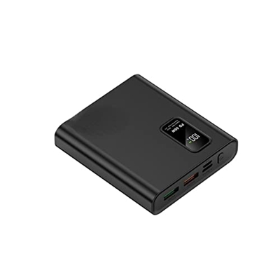 Power Bank - Batería externa de 66 W, portátil, 20000 mAh, pantalla digital, batería externa para smartphones, tablets y más, color negro