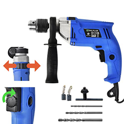 Taladro percutor de 850 W, 3000 rpm, velocidad variable, mango ajustable, juego de brocas para hormigón y metal en oferta