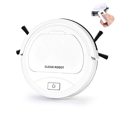 AIJAE Robot aspirador auto robótico aspirador limpiador, control remoto, batería hasta 2 horas, barredora automática para alfombras de pelo de mascota