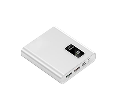 Power Bank - Batería externa de 66 W, portátil, 20000 mAh, pantalla digital, batería externa para smartphones, tablets y más, color blanco