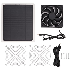 Kit de ventilador de panel de ventilación solar de 10W Ventilador de enfriamiento a prueba de agua para el invernadero de la casa de pollo del perro V características