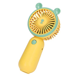Ventilador portátil recargable Amarillo Verde 2 Modo de uso ABS Ventilador de mano para oficina en casa en oferta