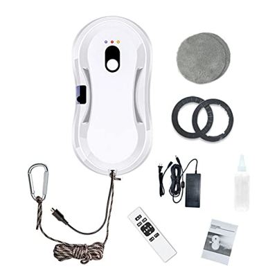 Niczu Robot Limpiador de Ventanas, Aspiradora Robótica de Limpieza de Ventanas de Bajo Ruido, con Protección Apagado UPS, Control Remoto y Tanque Agua