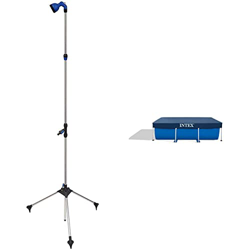 Aqua Control C2094N Ducha de Jardín Regulable con Trípode y Cabeza Basculante, 2 m Altura + Intex 28038 - Cobertor Piscina Rectangular Prisma/Small Fr características