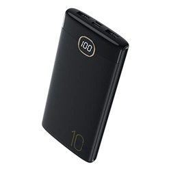 Powerbank 10000mAh Cargador de batería externo portátil Pover para 10000mAh Portátil Compatible con Smartphones Tablets Más Negro características