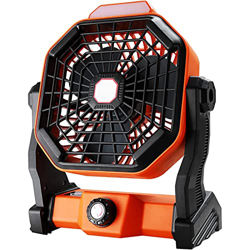 NVIVN Ventilador para Acampar, Ventilador Recargable por USB, con Luz LED para Exteriores, Rotación De 270 °, Ventilador con Batería De 5000 MAh, para precio