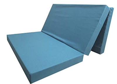 Colchón Plegable Todas Las Medidas Cama Invitados Camper camión Caravana (Turquesa, 150 * 190 * 10)