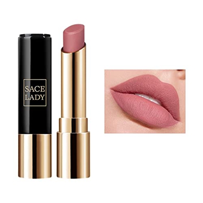 Labial Color Mamey Barras de labios Nude Waterproof mate Barras de labios 7 Barras de labios antiadherentes Mate Brillo de larga duración y colores bl