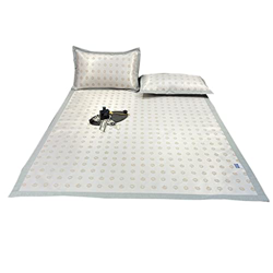 JFTMY Summer Pequeña Alfombra de Seda de Hielo Fresco de Tres Piezas Jacquard Jacquard Washable Plegable Air acondicionamiento Soft Mat (Color : A, Si precio