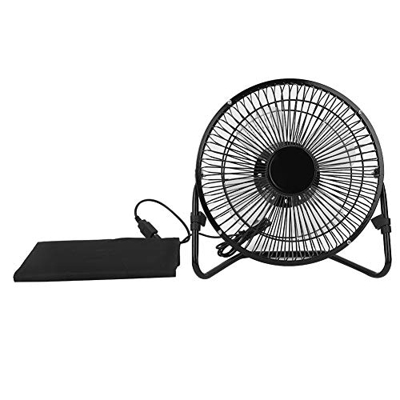 Ventilador de panel solar, Camping al aire libre Verano Pesca Ventilador de panel solar USB de 8 pulgadas con panel solar de 8W Bolsa plegable Cargado