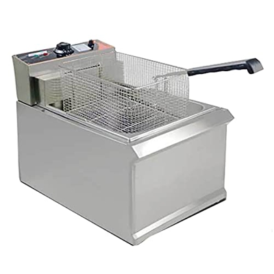 YLWJ Freidora, freidora eléctrica Profesional Comercial de Acero Inoxidable con limitador de Temperatura, Temperatura Ajustable de 50 ℃ a 190 ℃, fácil