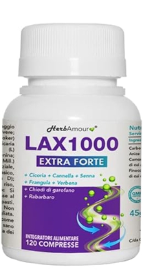 Laxante Extra Fuerte Natural | 120 Pastillas De Alta Dosis Con Senna Activa | Alivio Para El Estreñimiento, Para El Tránsito Intestinal, Vientre Hinch