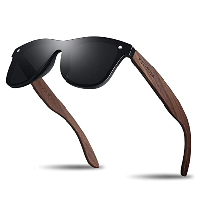 KITHDIA Polarizadas Unisex Gafas Madera De Sol Hombre/Mujer UV400 Protección K5029