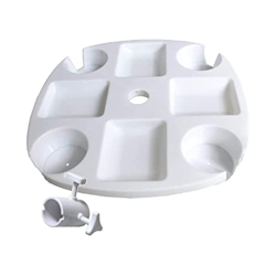 LOVIVER Bandeja de de Sombrilla de Playa de Plástico 4 Compartimentos de Refrigerio para Jardín de Patio en oferta
