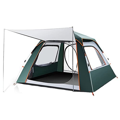 FZ FUTURE Tienda de Campaña Automática, Tienda Emergente Al Aire Libre, Refugio Domo Portátil para Mochileros Tienda Tipi Impermeable de 4 Estaciones 